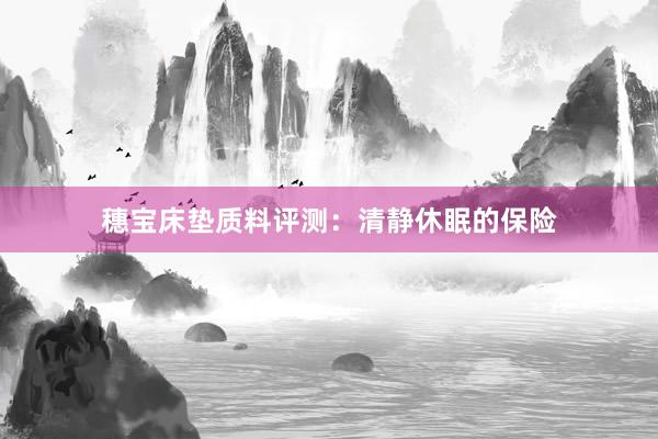 穗宝床垫质料评测：清静休眠的保险